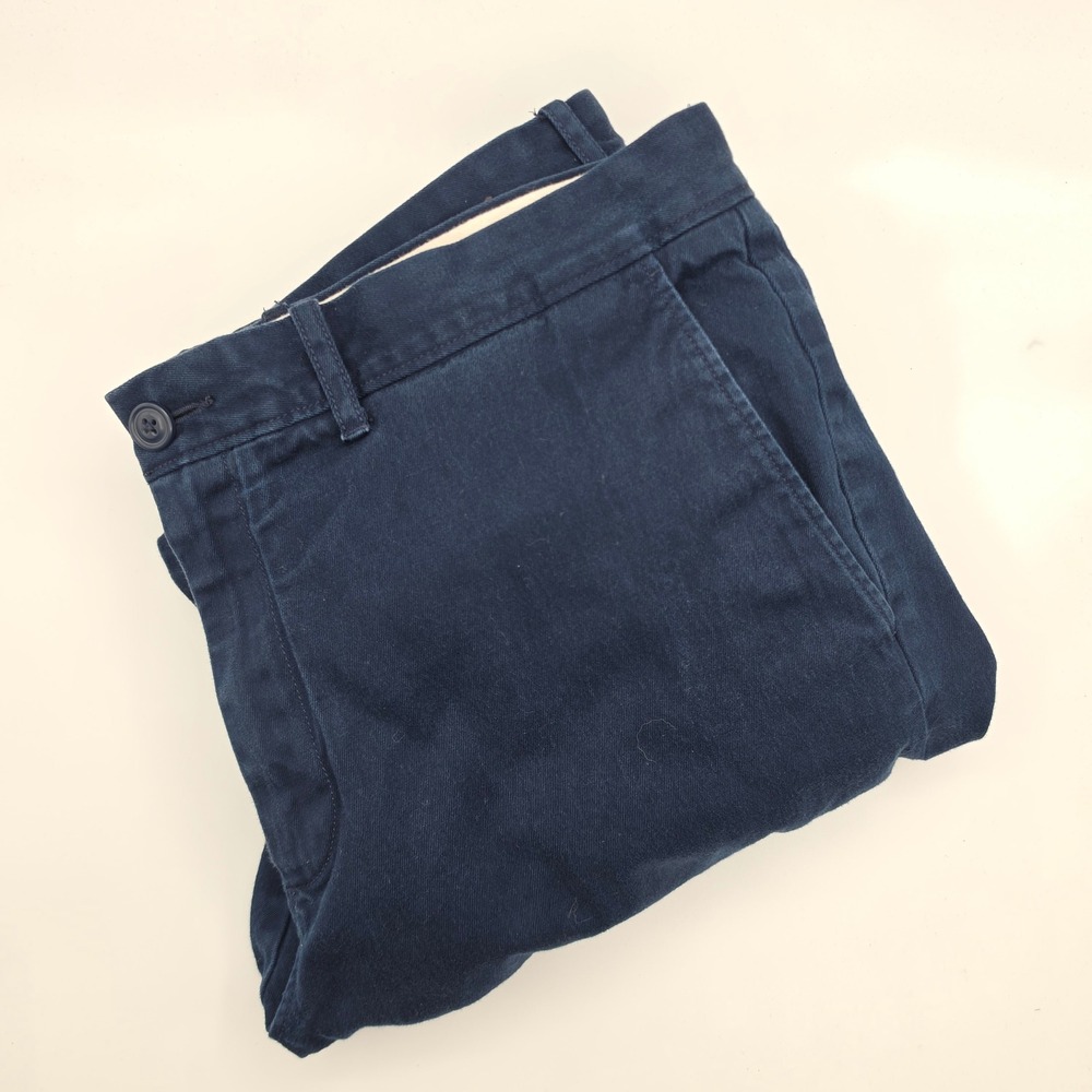 J.Crew Chino Pants Mens 34x32 Navy Blue Excellent Stretch Cotton Twill 6222
